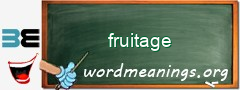 WordMeaning blackboard for fruitage